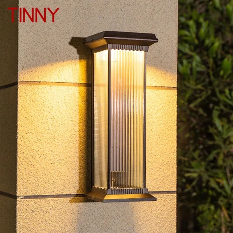 

TINNY Contemporary Solar Outdoor Wall Lamps Simplicity Waterproof Creative Balcony Hallway Courtyard Villa Gate Hotel