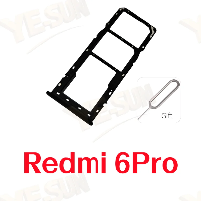 

Xiaomi Redmi 6Pro Лоток для SIM-карты Держатель слота Адаптер Ящик для чипа карты Micro SD