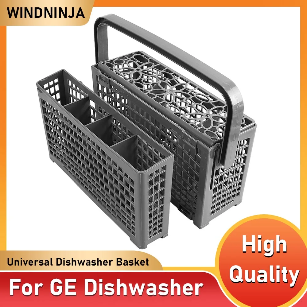 سلة أدوات فضية لغسالة الأطباق العالمية لرف تخزين سكاكين Bosch/Maytag/Kenmore/Whirlpool/LG/Samsung/Kitchenaid، GE