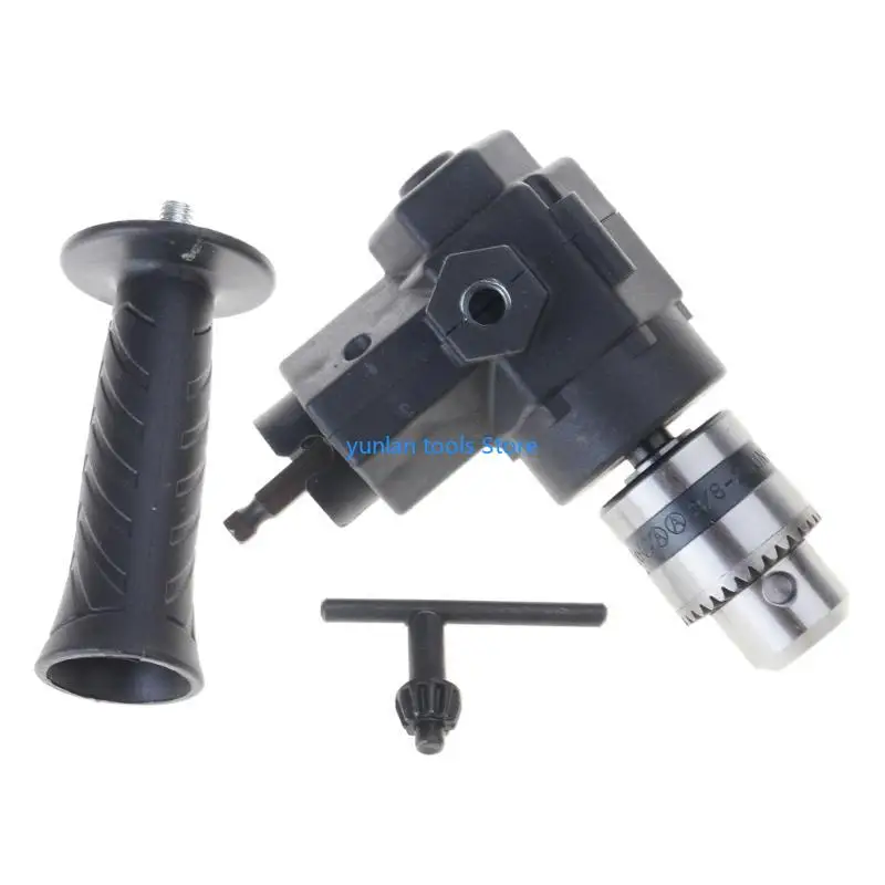 

50LB 90° Electric Drill Bend Extension Chuck Three-jaw Adapter for Table/Wall Corners