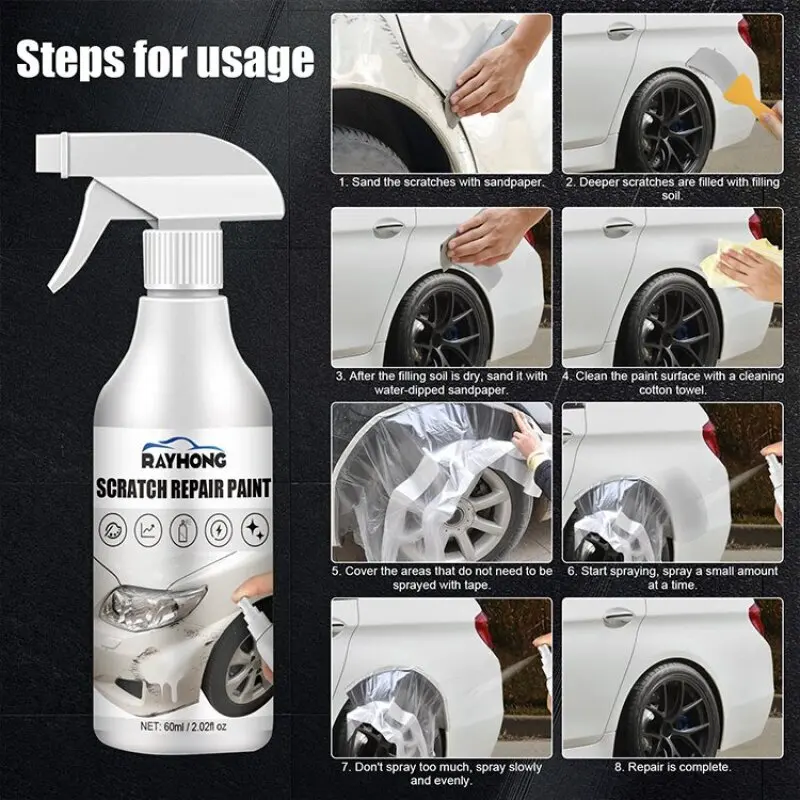 Car Scratch Repair Spray Car Scratch Repair Self Spray Paint Scratch Removal Spray Varnish Car Scratch Repair Spray