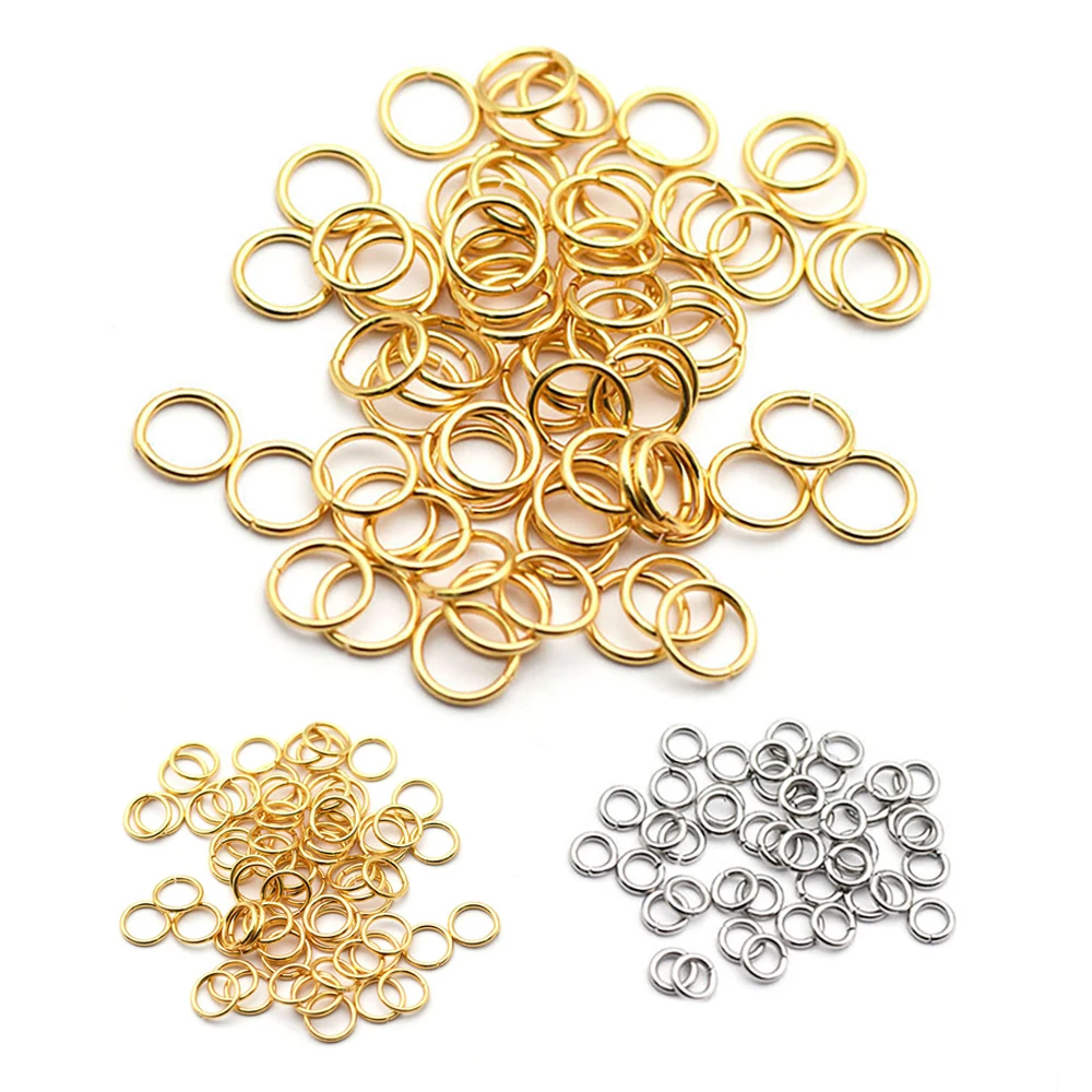 

Сердечный 400-10000 шт., кольца из нержавеющей стали золотого цвета, разделенные закрытые кольца для самостоятельного изготовления ювелирных изделий, кольца для прыжков с одной петлей # 195343