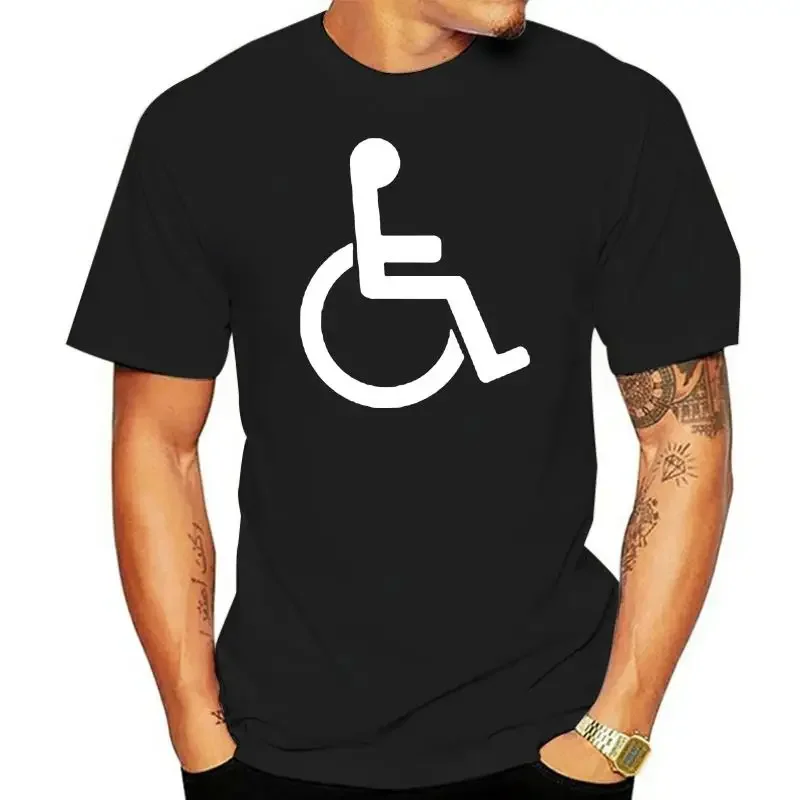 Cotton Disabled Assisted Large Size Tee Shirt  Handicap T-Shirt Tee Shirt S -5Xl