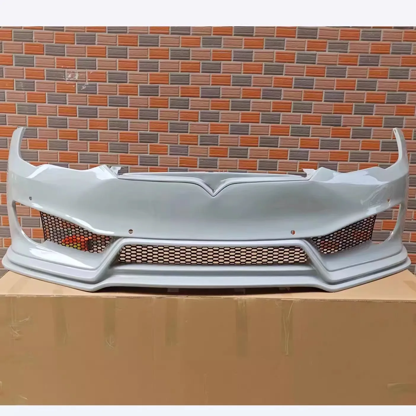 

Комплект кузова автомобиля, объемный передний и задний бампер для Tesla Model S, модифицированные автозапчасти