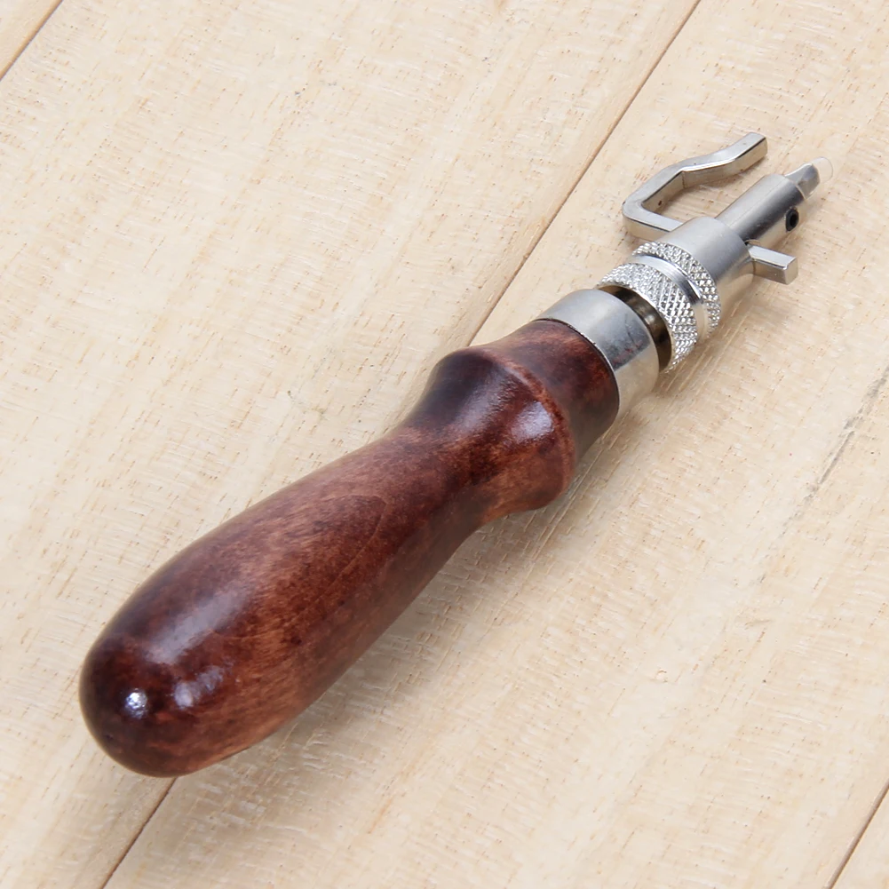 5 en 1 DIY Pro costura ranuradora artesanía de cuero herramienta de ranuradora de costura ajustable profesional multifunción herramienta de cuero de pliegue