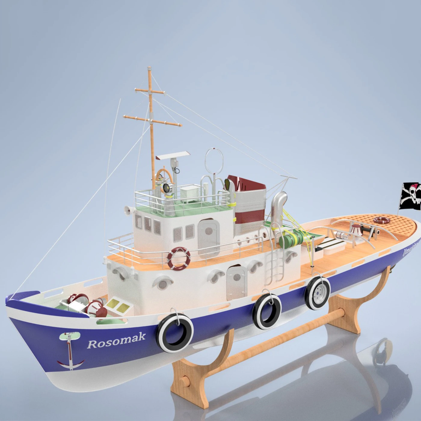 

RC Boat 109cm Simulation Rosomak Remote Control Boat High Precision 3D Printing RC Boat Model Kit Adult Toy