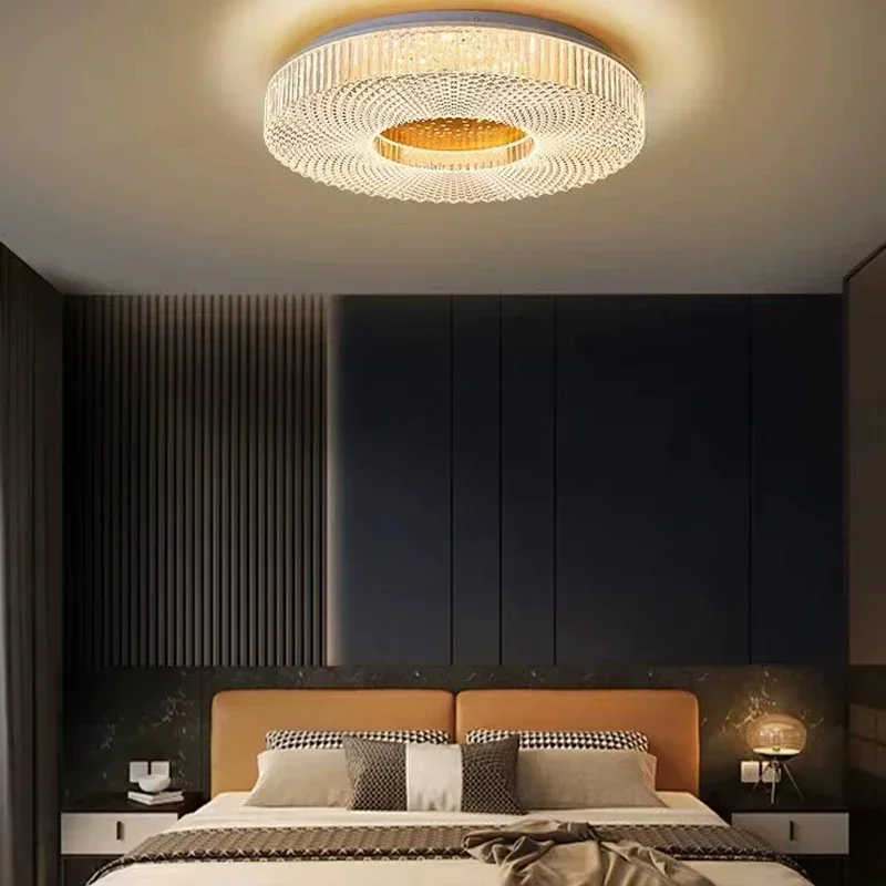 3 Colour Dimming Acrylic Ceiling Lamp Round Luxury Modern Led Chandelier Indoor Light Fixture Hoom Decor for Living Room