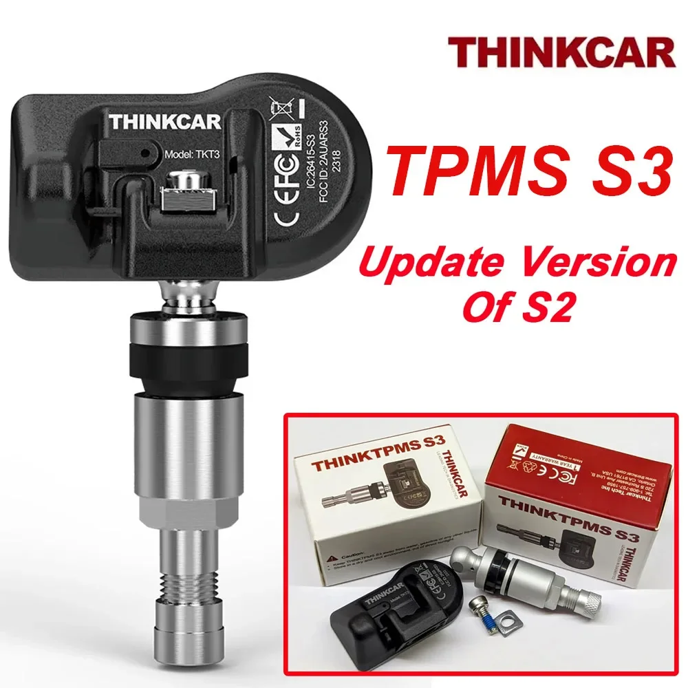 THINKCAR THINKTPMS S3 Upgrade of S2 Car TPMS Tire Pressure Sensor 315MHz 433MHz Program Work with Thinkcar and Mucar tpms tool