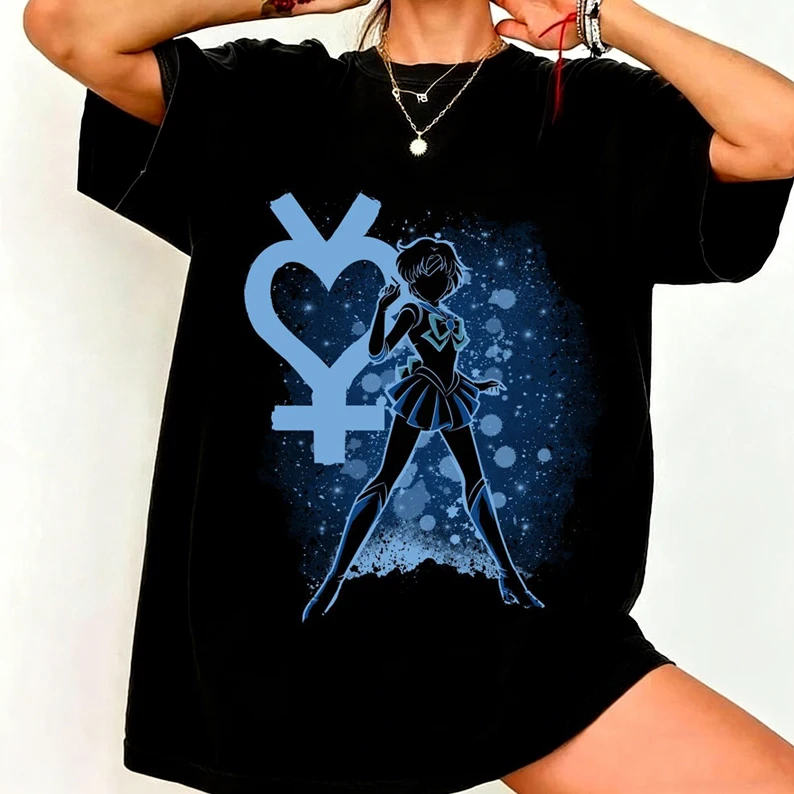 

Sailor Moon Retro 90s Anime Graphic T Shirt Summer Cotton Men Women Tee Streetwear Casual Trend Short Sleeve Couple Hip Hop Top