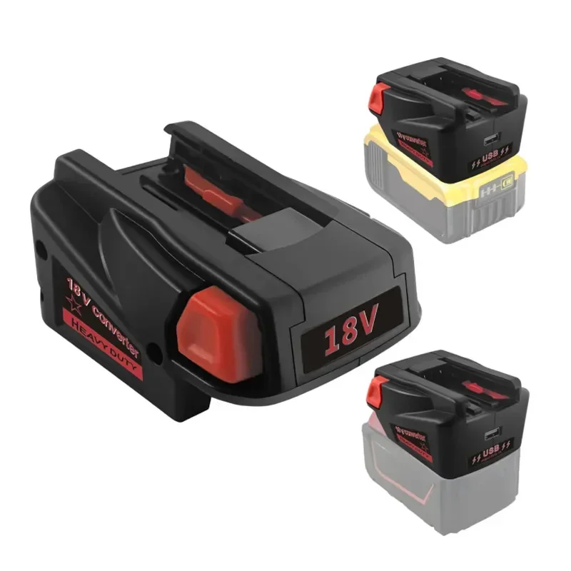 Converter for Milwaukee 18V Lithium-ion Battery To Milwaukee V18 18V NI-CD Battery M18V18Battery Adapter Converter with USB Port