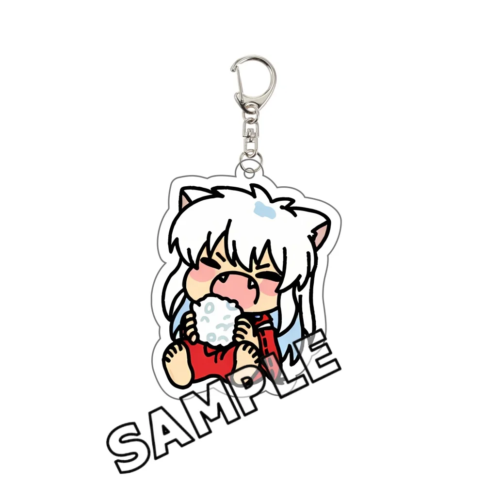 6cm Inuyasha Kagome Higurashi Miroku Sango Shippō Acrylic Signboard Keychain Anime Toy Figures for Gift