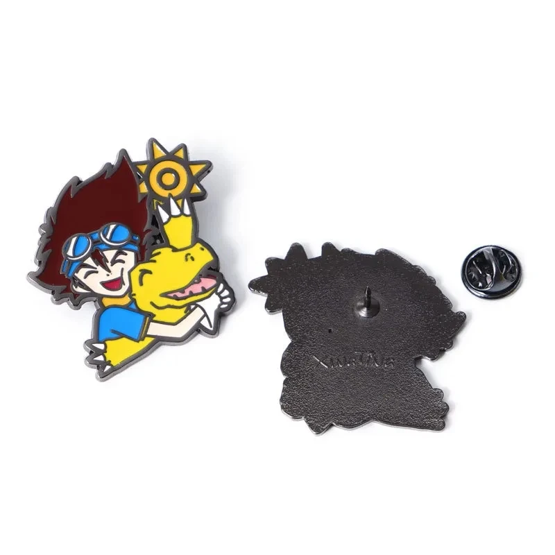 Digimon Adventure Cartoon Anime Enamel Pins Metal Brooch Badge Fashion Jewellery Clothes Hat Backpack Accessory Gifts