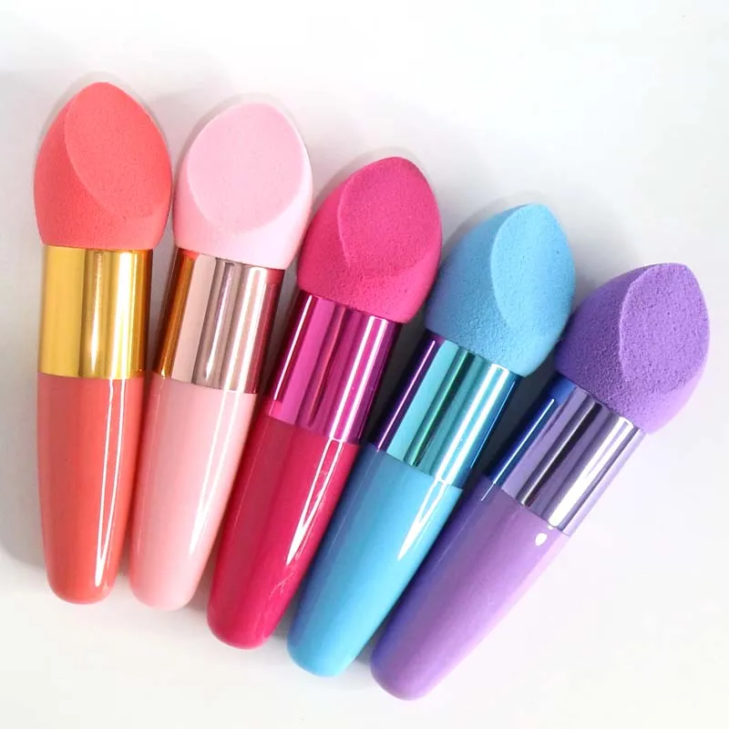 1PC Mushroom Head Makeup Brushes Women Maquillaje Beauty Foundation Sponge Powder Puff With Handle Smooth Shaped Cosmetic Tool