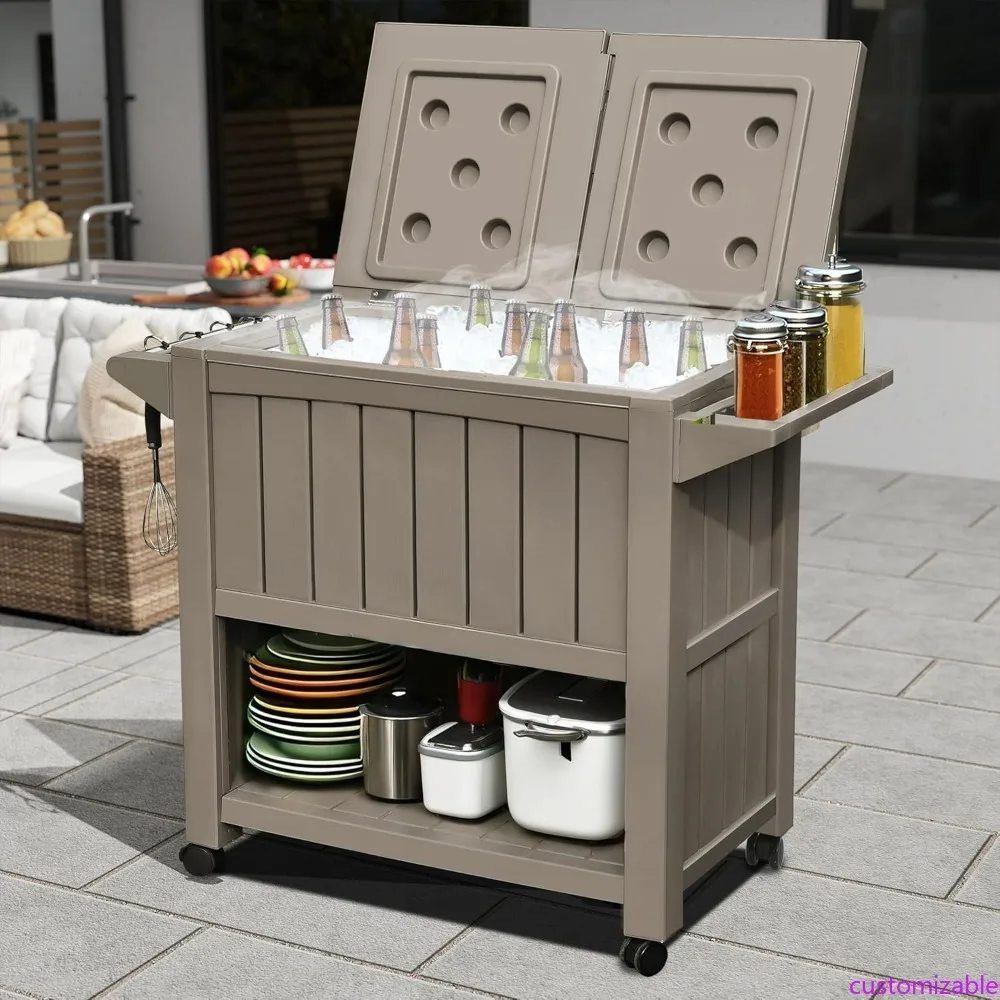 

80-литровый холодильник на колесиках и открывалкой для бутылок, фирменный холодильник DWVO с дренажем