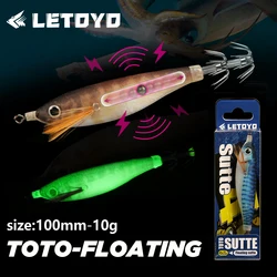LETOYO Sutte 04 Floating Squid Lure Luminous Squid Jig Artificial Bait Webfoot Octopus Egi Lure Cuttlefish Sea Fishing Lures