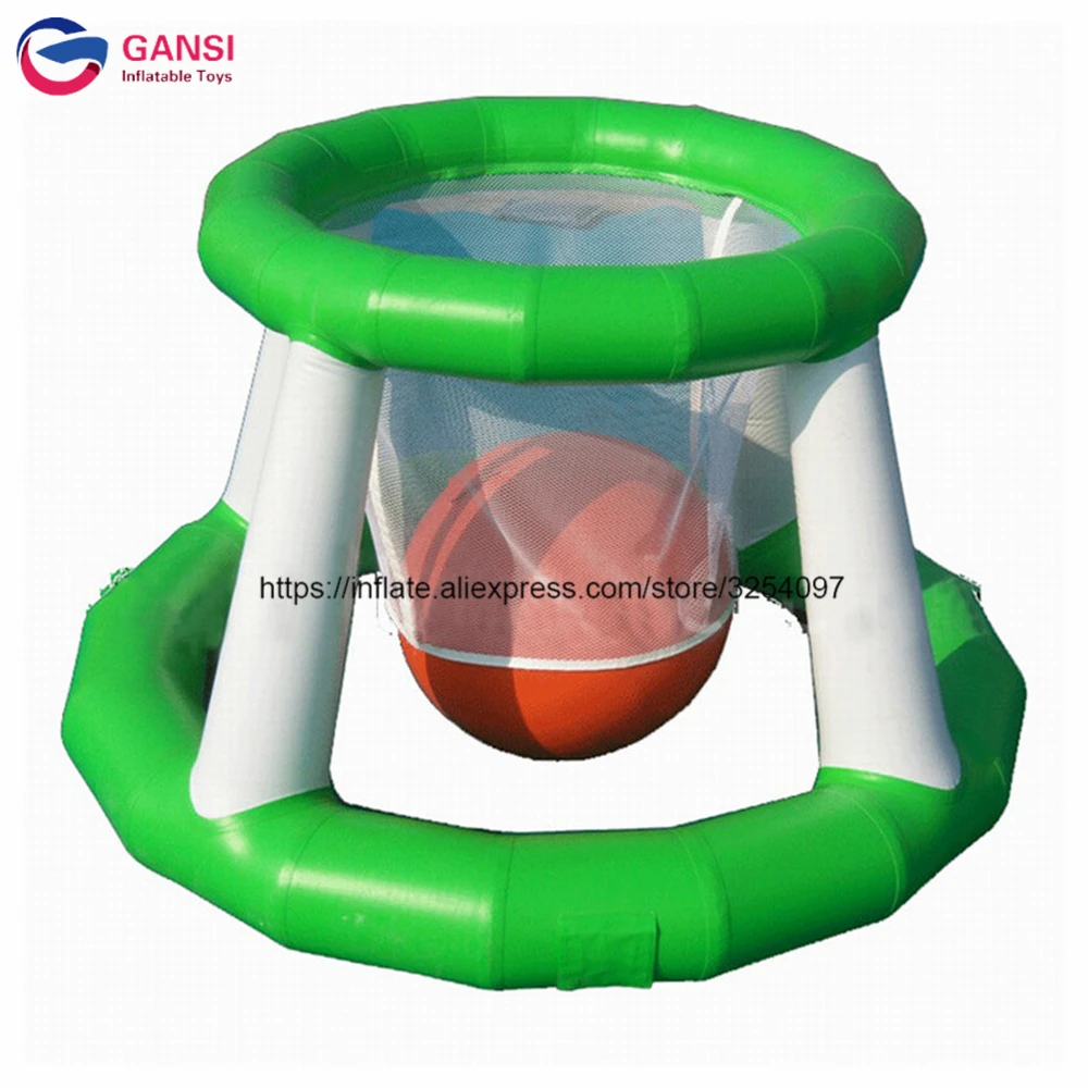 Floating Water Toys Inflatable Basketball Goal Games,1.5M Height Inflatable Water Basketball Hoop For Pool