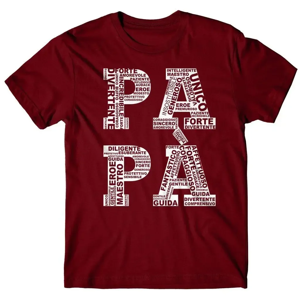 Hip Hop Novelty T Shirts Men'S Brand Clothing MAGLIA MAGLIETTA T-SHIRT UOMO IDEA REGALO FESTA DEL PAPa Aggettivi PADRE Tee Shirt