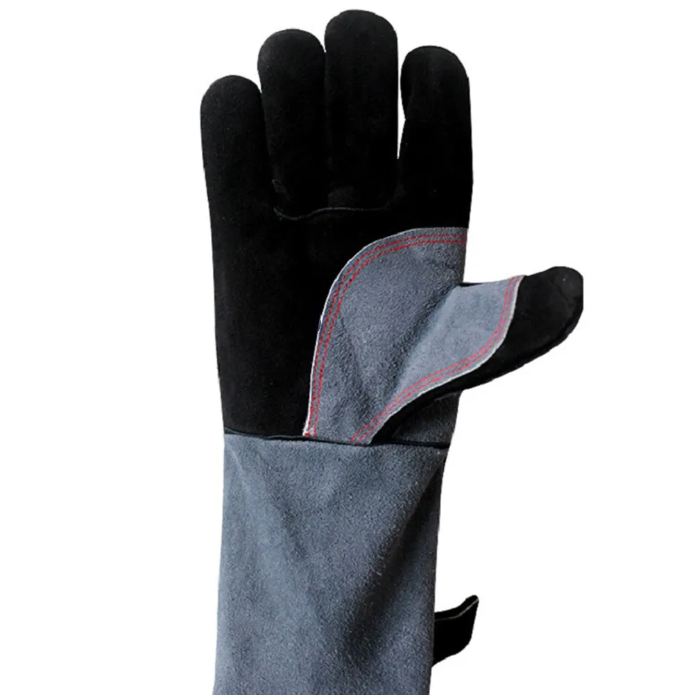 

Premium Cowhide Split Welding Gloves Heat Fire Resistant Cut Puncture Oil Resistant for Bbq Grill Fireplace Oven Stove