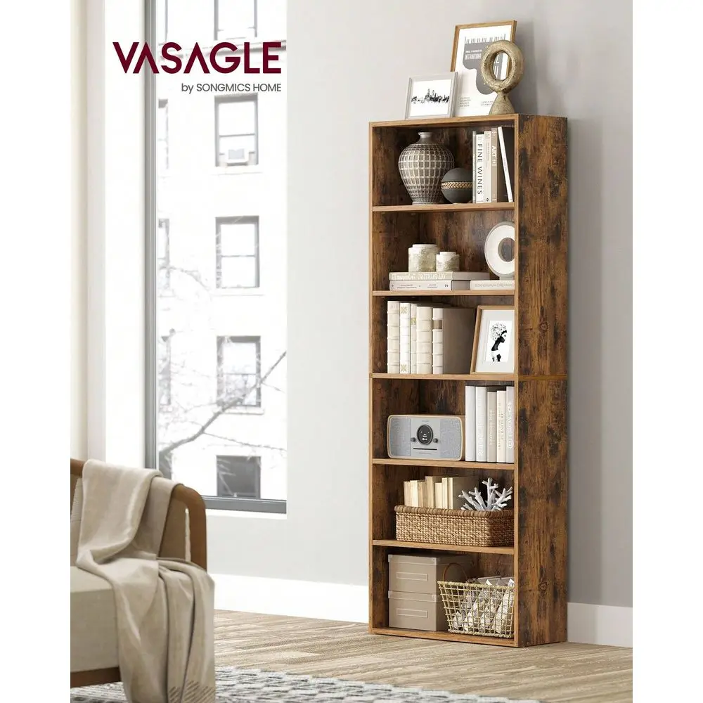 

Bookshelf, 6Tier Bookcase, Book Shelf Furniture, Open Storage Shelves, Room Decor, For Living Room, Home Office, Dinning Room,