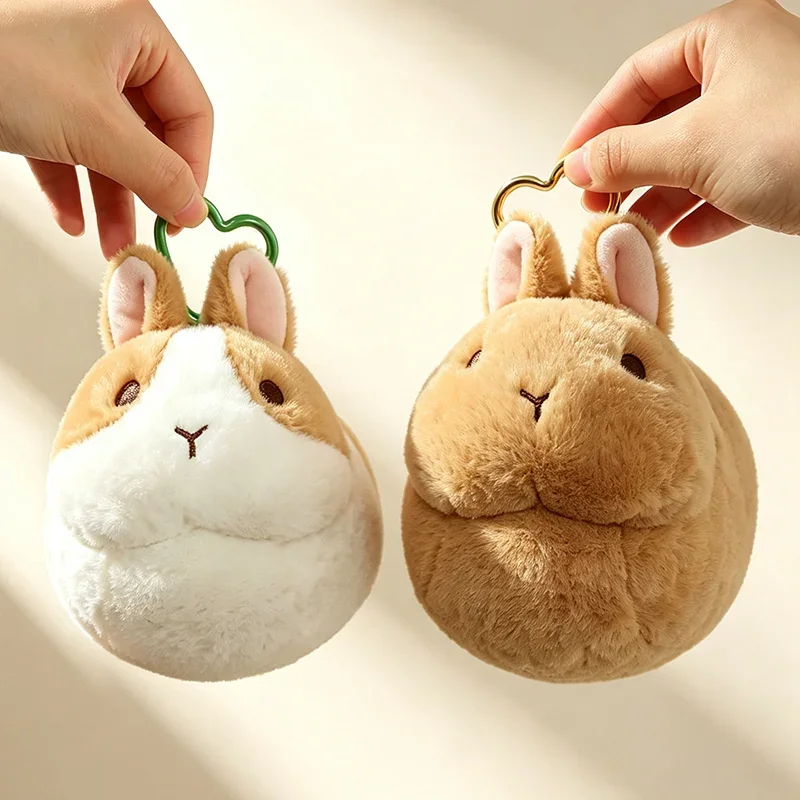 15cm Mini Little Rabbit Plush Toys Soft Cozy Chubby Lifelike Bunny Hanging Doll Cute Keychain Bags Decor Kids Birthday Gift