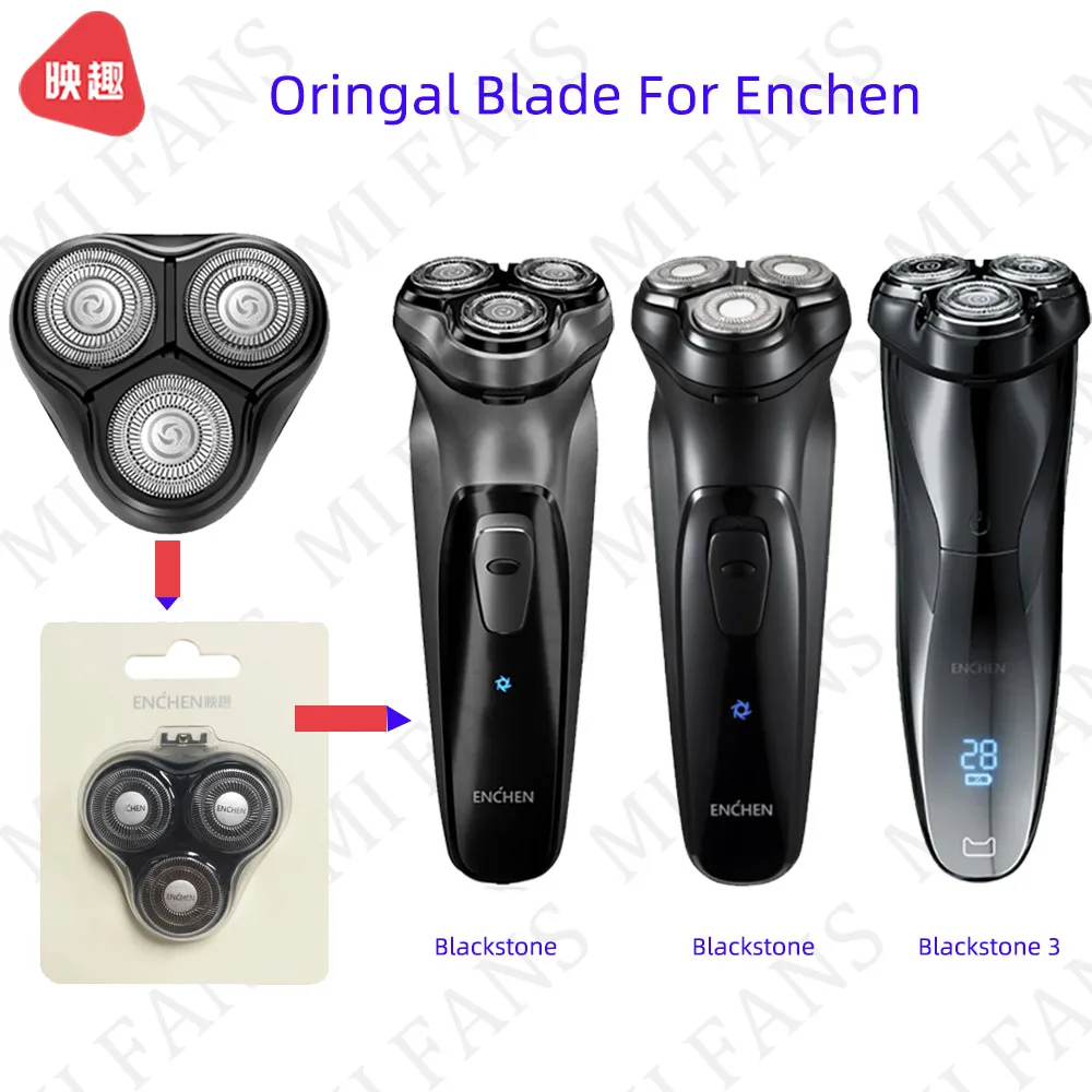 Original Shaver Head for Youpin Enchen BlackStone Electric Shavers 3 Pro Waterproof Dual-layer Blade Steel Blade