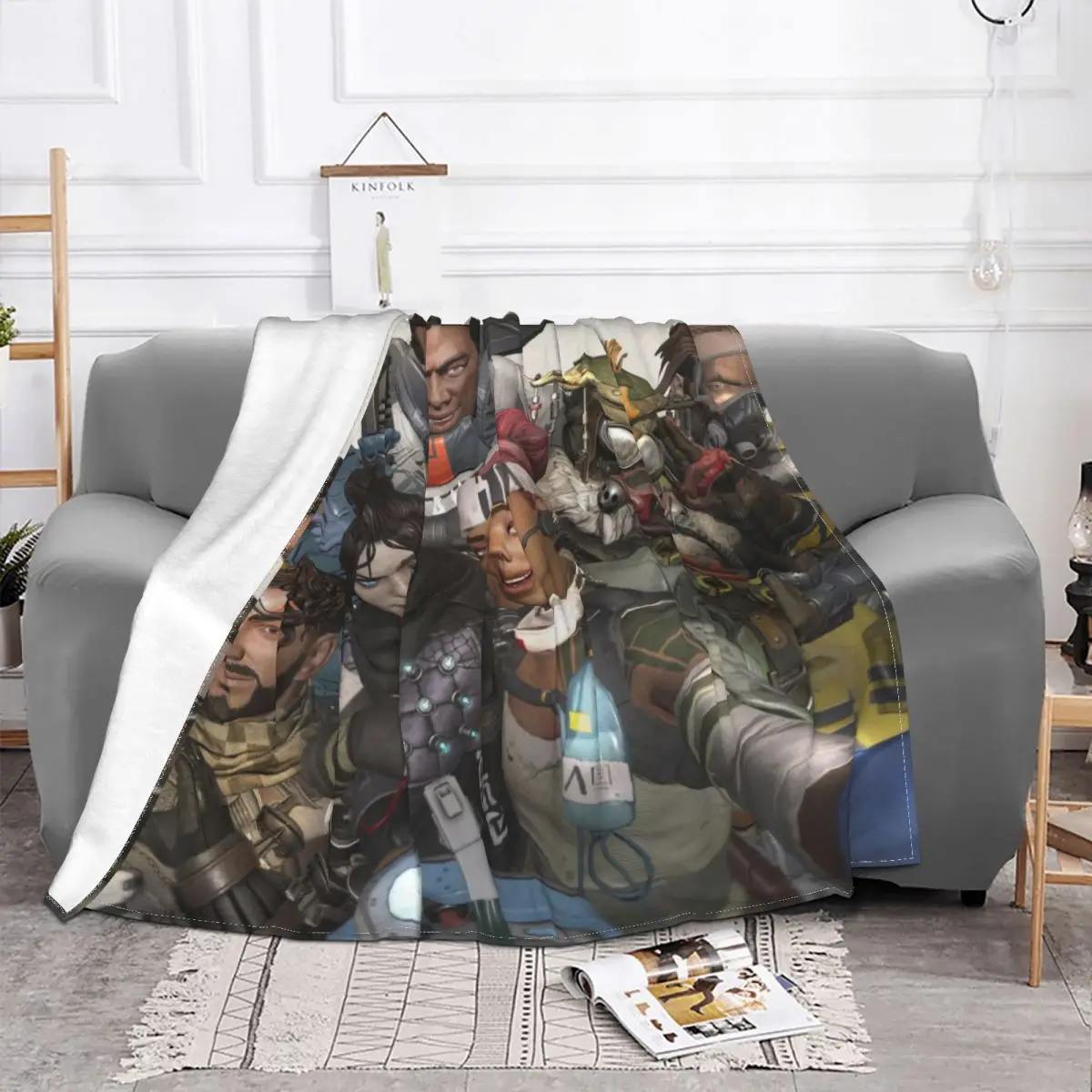 Apex Legends Blankets Flannel All Season Pathfinder Bangalore 80s Game Portable Throw Blankets for Bed Car Plush Thin Quilt