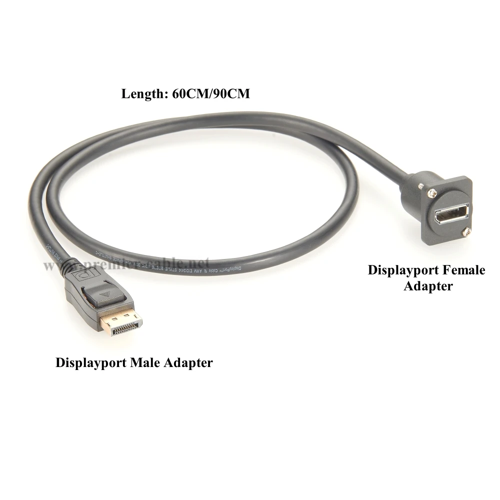 D Type Displayport Male to Female Extension Cable DP to DP XLR Panel Mount Converter Cable for HDTV HD Digital Audio Video