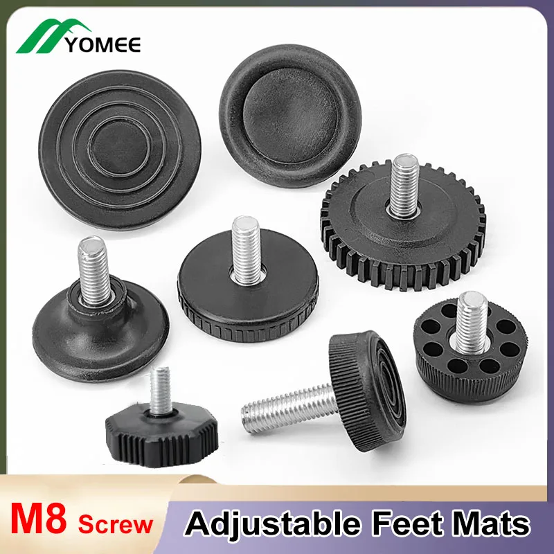 Adjustable Furniture Feet Leveling Pad Screw M8 Screw-in Base Sofa Cabinet Table Mute Damping Anti-skid Floor Protector