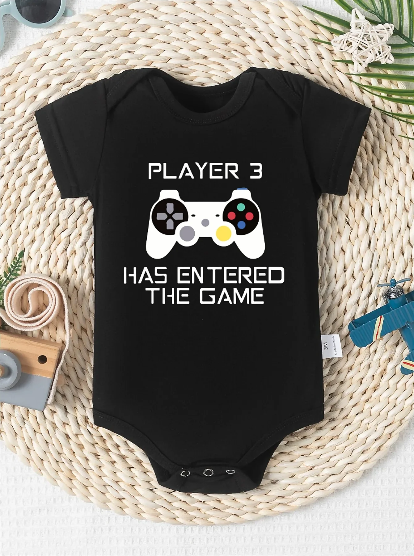 

Комбинезон с принтом «Player 3 starts the game», удобный комбинезон с короткими рукавами и верхняя одежда для малыша.