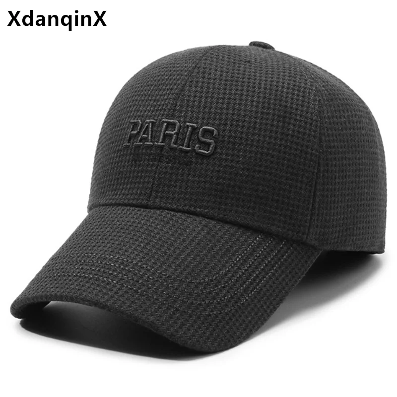 

Winter Plush Thickened Warm Baseball Caps For Men Coldproof Earmuffs Hats Ski Hat Embroidery Cycling Cap Snapback Cap gorras 모자