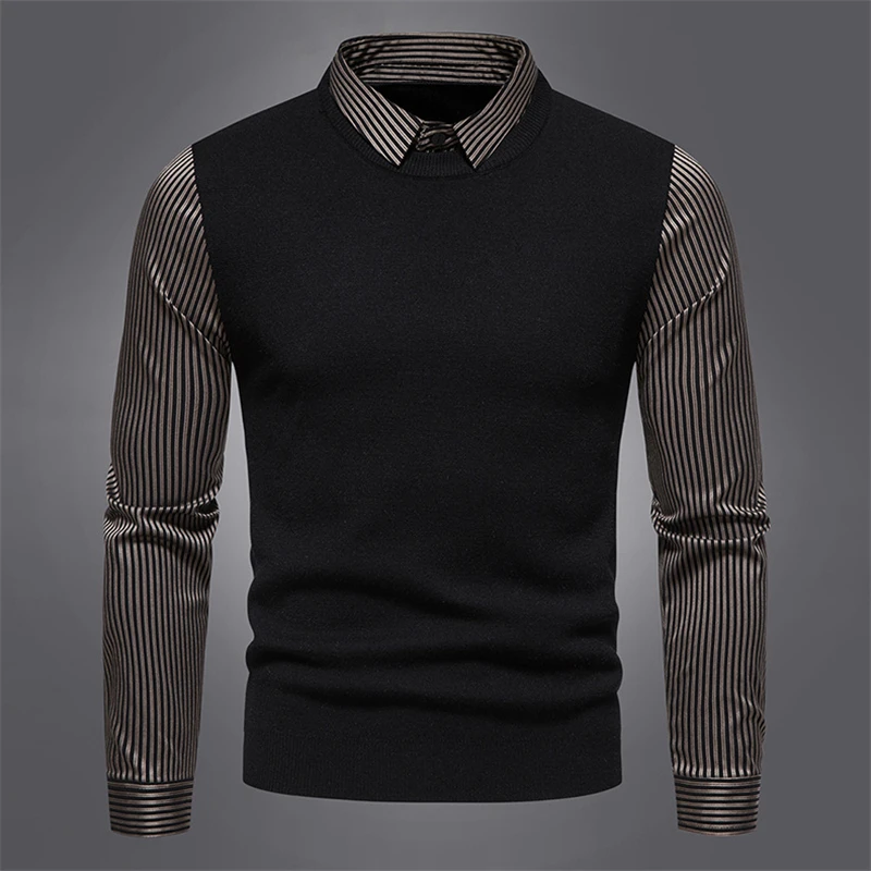 Winter Men\'s Sweater 2023 New Knitwear Large Size Led Clothes Casual Pullovers Personality Fashion Cold Shirts