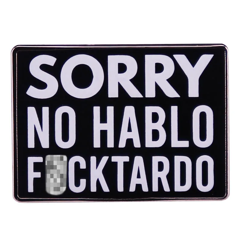 Spanish satirical jokes, pranks, brooches, backpacks, clothes, hats, pins, English badges, accessories