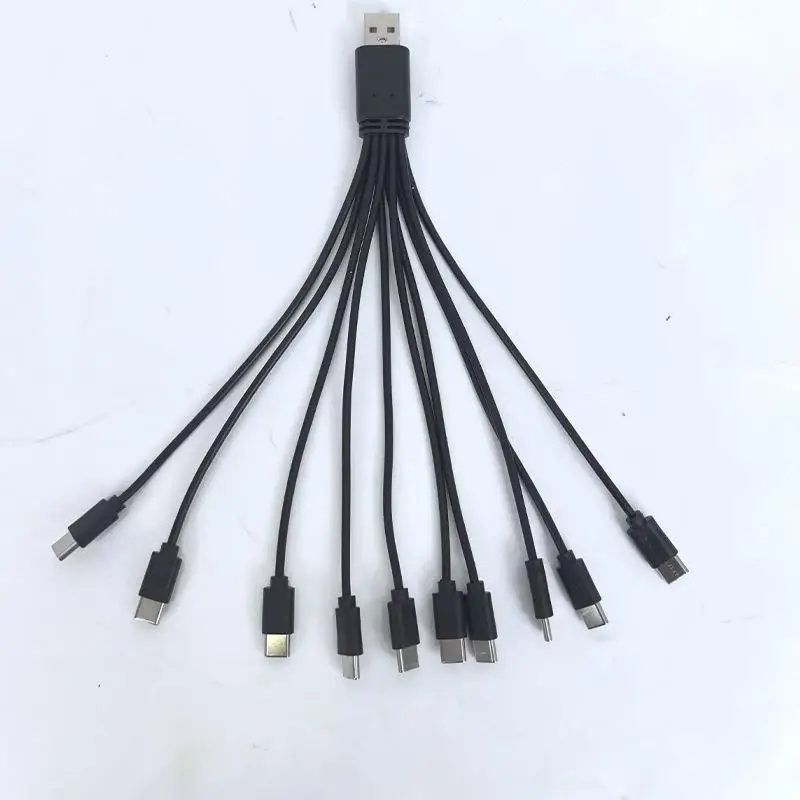USB to Type C Splitter Adapter 2-10 Port Multi Charging Cable Universal USB C Hub for Car Charging Home Office Travel Use