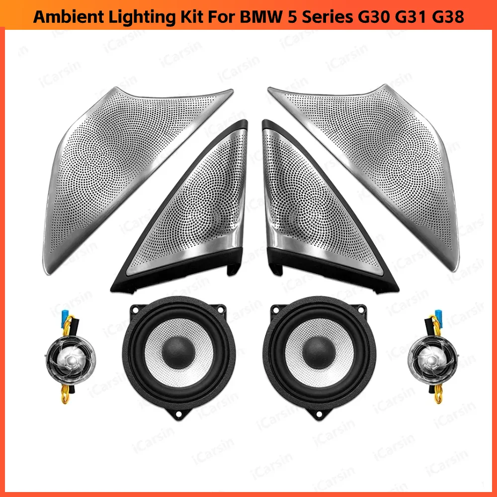 

Обновленный светодиодный светильник для салона автомобиля Symphony для BMW 5 серии G30 G31 G38, крышка динамика, декоративная полоса, аксессуары