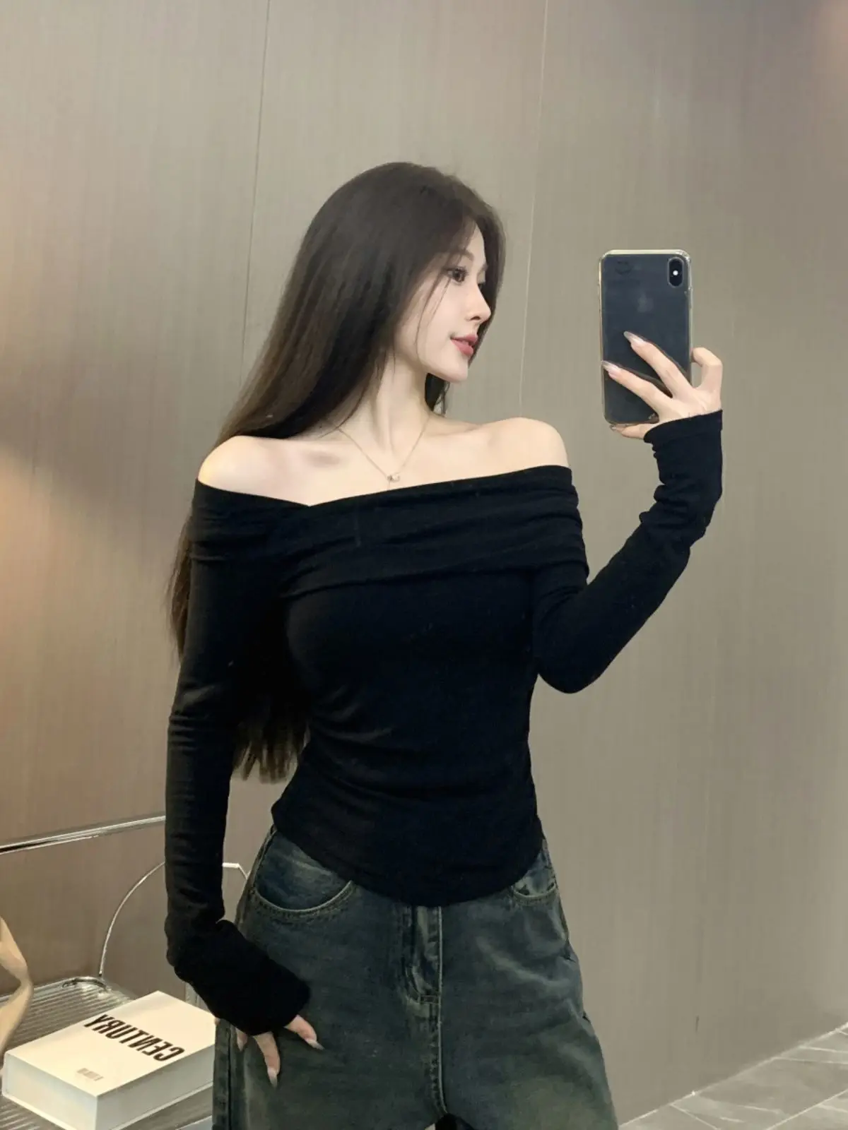تي شيرت نسائي بأكمام طويلة ملابس كاجوال قطنية كبيرة الحجم على الطراز القوطي للربيع Harajuku ملابس علوية أنيقة ومريحة جمالية