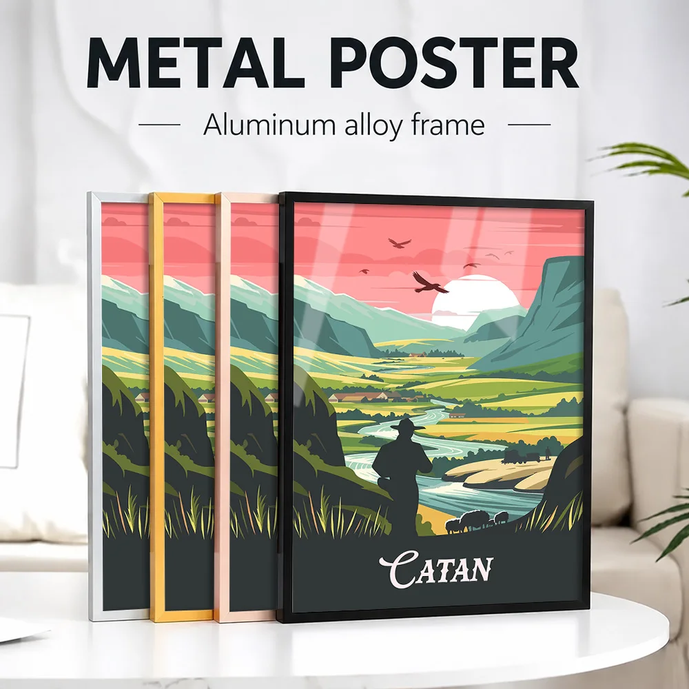Board Game Catan - Постер в металлической рамке в стиле