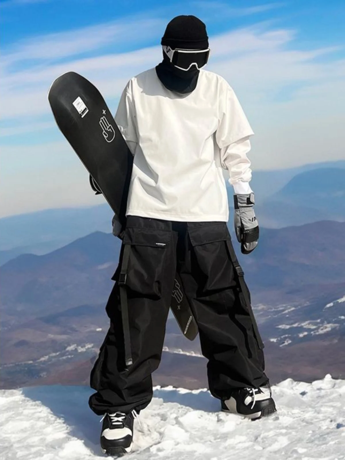 

Violet 2025 New Snowboarding Pants Men's Single Board Waterproof Thi Warm American Heavy Du Snow Pants ex Snow Skirt ...