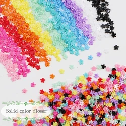 Beautiful Solid Color Resin Flatback Flower 3MM And 6MM Nail Art Rhinestone Diamond DIY Manicure Accessory 500Pcs