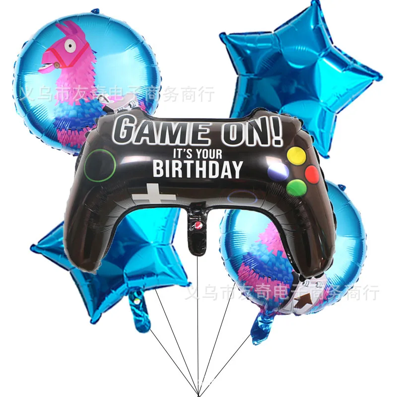 مجموعة بالونات تزيين حفلات أعياد الميلاد للأولاد من Game Fortnite، مجموعة بالونات لتزيين غرفة نوم الأطفال هدية لديكور غرفة نوم الأولاد