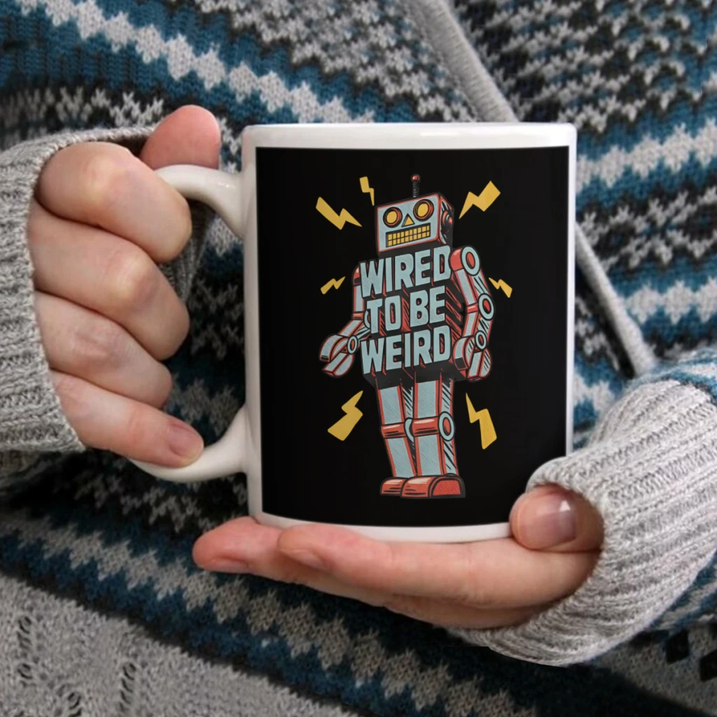 

Wired to be WeirdCoffee Mug Tea Cup 11oz Coffee Cup Funny Birthday Ceramic Mug Personalized Cup