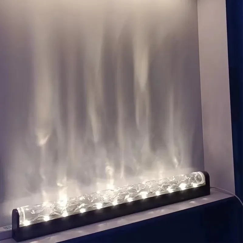 Smart 3D Wall Wash Flame Projection Light Water Ripple Atmosphere Lamp for Living Room Bedroom Bar Decor Background Lighting view 5