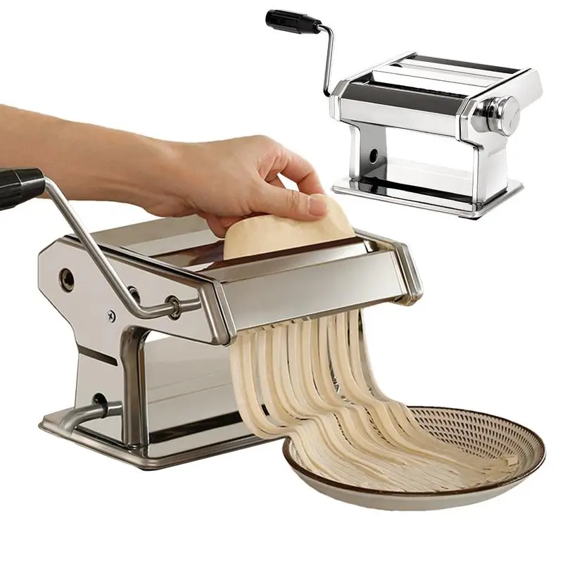 

Pasta Maker Machine Manual Hand Press With 9 Adjustable Thickness Settings Household Noodles Maker DIY Kitchen Accessories