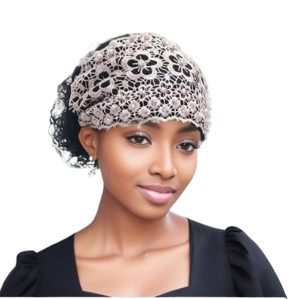 หมวกแฟชั่นปักลายดอกไม้ติดลูกปัดสำหรับผู้หญิงหมวกผ้าโพกหัวสำหรับฤดูร้อนปักลายดอกไม้ Peci