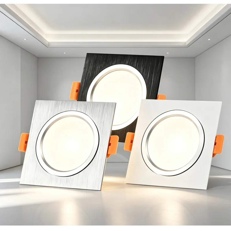 Square LED Downlight Ceiling Light Grid Light 5W 7W 9W 12W 15W AC220V 110V Embedded Downlight Spotlight Indoor Lighting