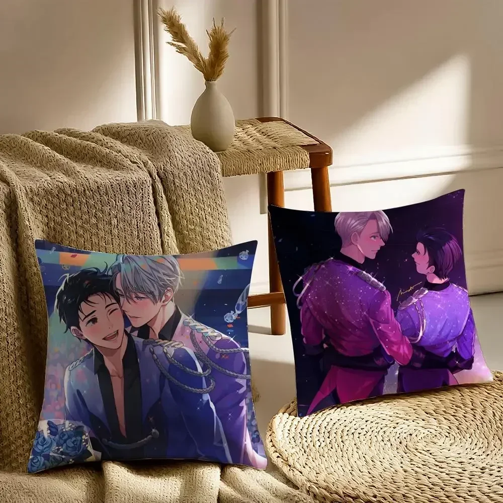 Yuri!!! on Ice Cushion Cover Washable Linen comfort Soft  for Sofa Bed Cozy Home Room Decor view 4