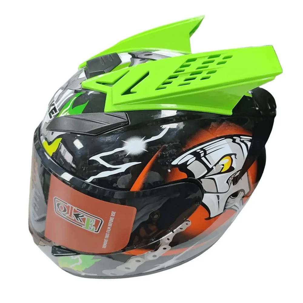 2 Pcs Plastic Motorcycle Helmet Horn Self-adhesive Universal Motocross Racing Mohawk Horns Durable Helmet Decorative Accessories