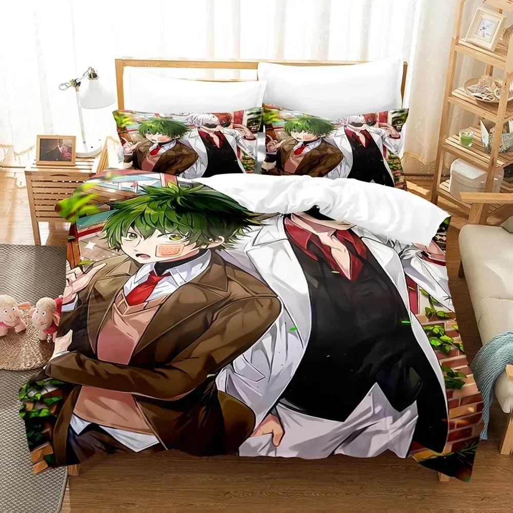 

My hero academia Bedding Set Single Twin Full Queen King Size Todoroki Bed Set Aldult Kid Bedroom Duvetcover Sets 3D Print 047