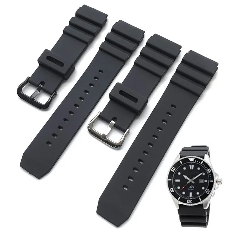Para reloj Casio Swordfish MDV-106 MDV106 MDV-107 MTP-VD01 correa de reloj de goma 22mm cadena de reloj hombres correa de reloj deportiva impermeable