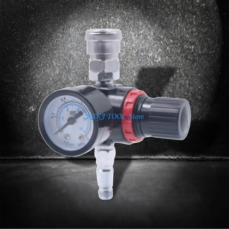 

L8RC 1/4-inch Paint Guns Air Regulator Gauge Air Adjusting for Valve Regulator