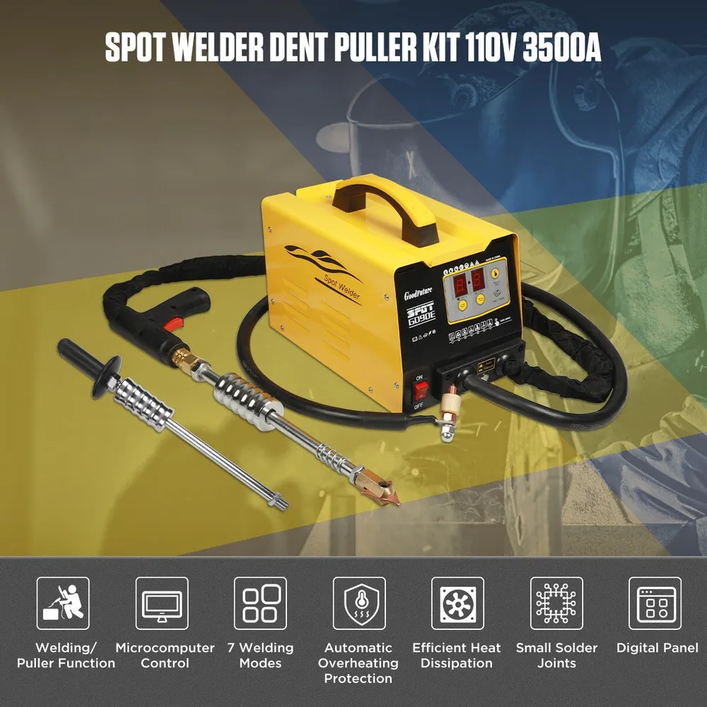 3500A Stud Welder Kendaraan Panel Body Perbaikan 7 Model Mesin Las Spot 3KW